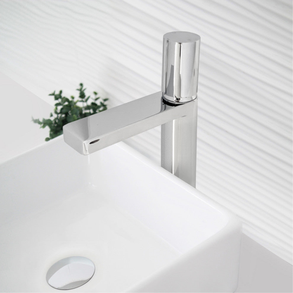 Single Handle Bathroom Vessel Sink Faucet, Polished Chrome Finish