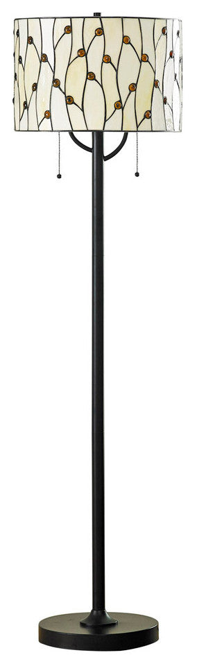 Vines Tiffany Glass Floor Lamp, Natural