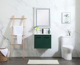 Home Living 24" Single Bathroom Vanity, Green With Backsplash