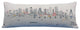 35" White Dallas Daylight Skyline Lumbar Decorative Pillow