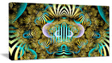 Magical Fairy Pattern Brown, Abstract Art on Canvas, 32x16