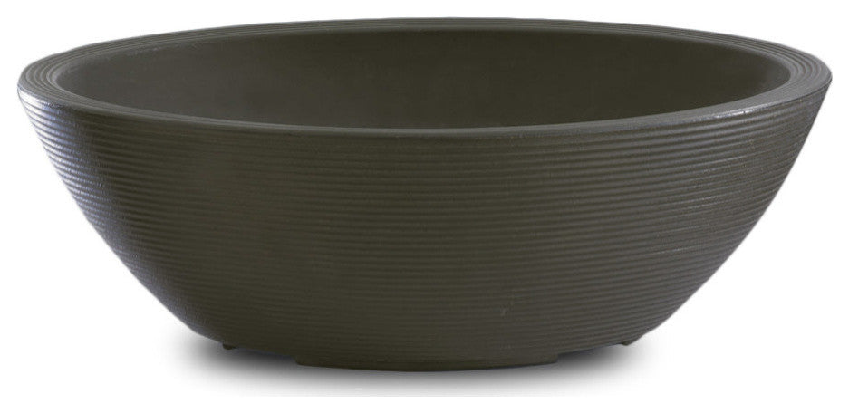 Delano Double Walled Unique Oval Bowl Planter - 30''X 21'' Bowl (Old Bronze)