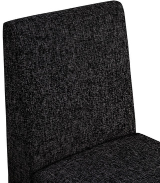 Benson Upholstered Dining Chair, Black, Linen Texured Fabric