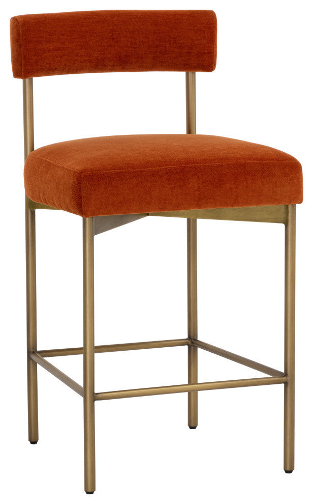 Seneca Counter Stool Antique Brass Danny Rust