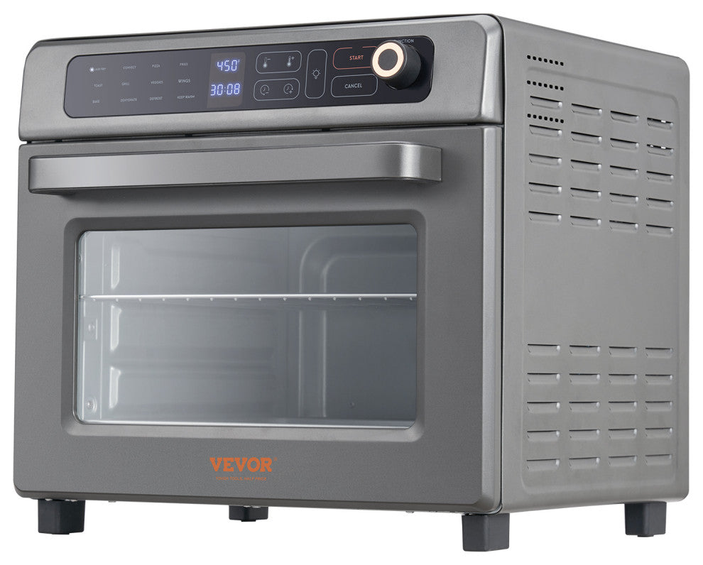 VEVOR Air Fryer Toaster Oven 1700W Stainless Steel Convection Oven, 25 L 12-in-1
