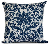 18x18", Floral Outdoor Pillow, Blue