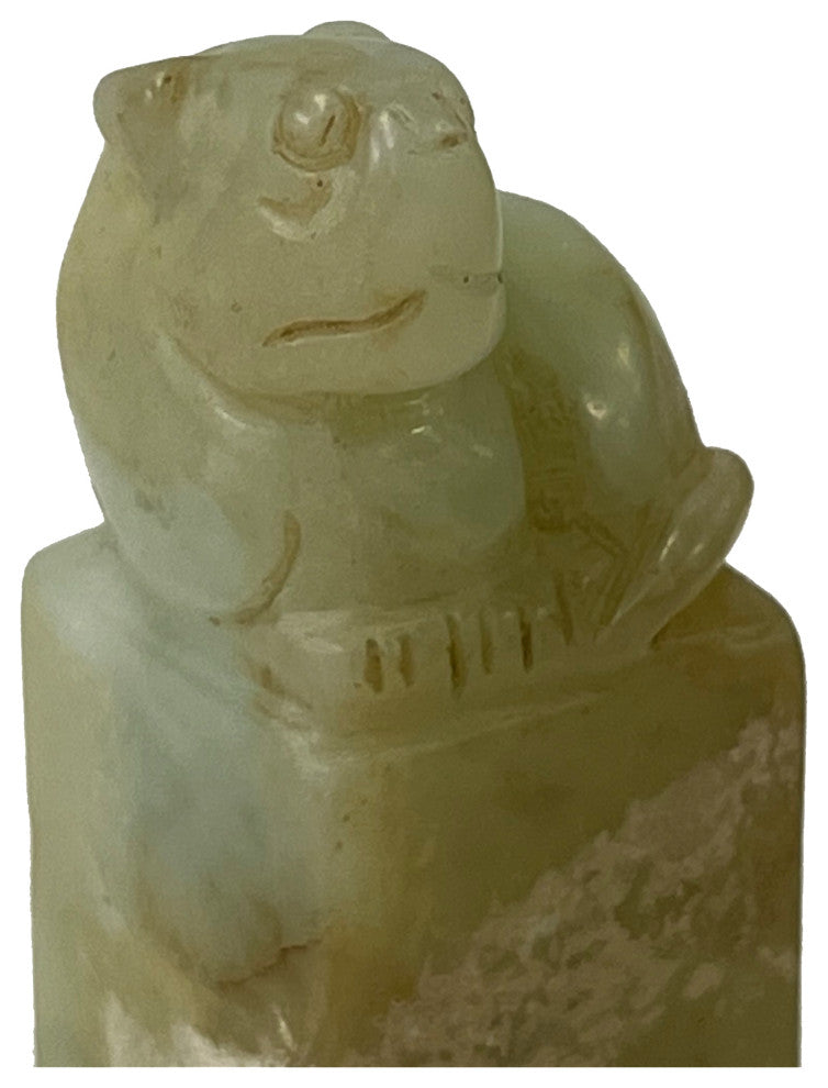 Chinese Natural Stone Carved Mythology Pixiu Seal Stamp Display Hws2402