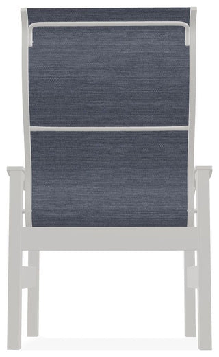 Leeward Sling Outdoor Armchair, Augustine Denim/Snow