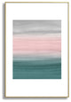 Anita's & Bella's Artwork Teal Blush Gray Watercolor Metal Framed Art Print