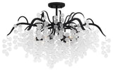Maple 6-Light Semi-Flush Mount, Earth Black