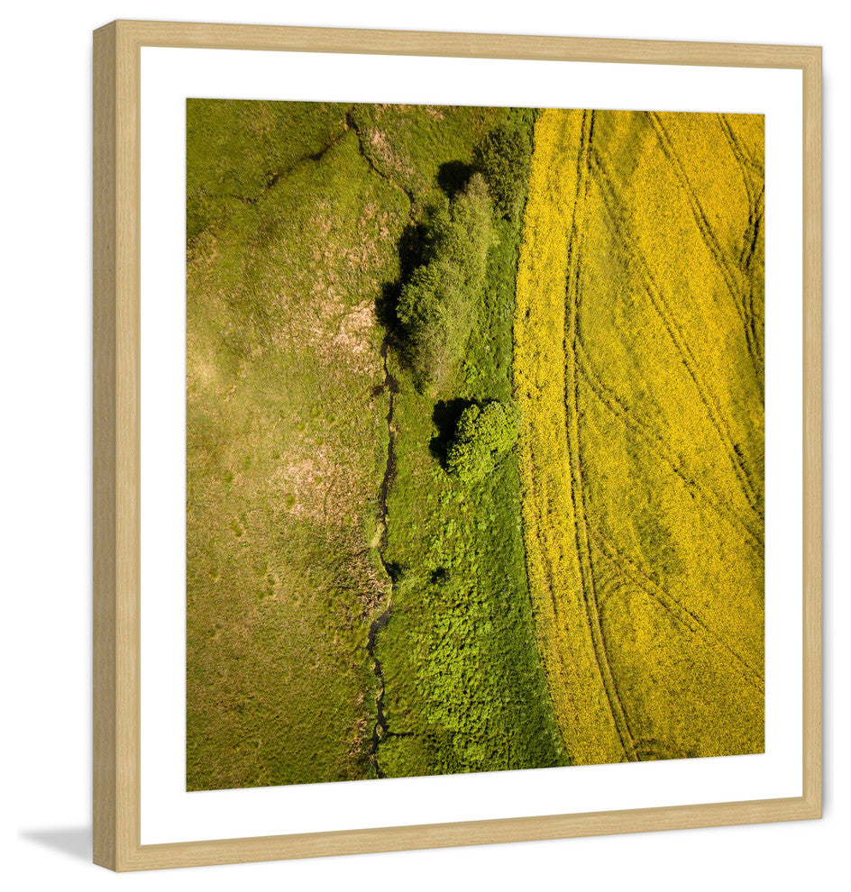"Green Land" Framed Print by Karolis Janulis