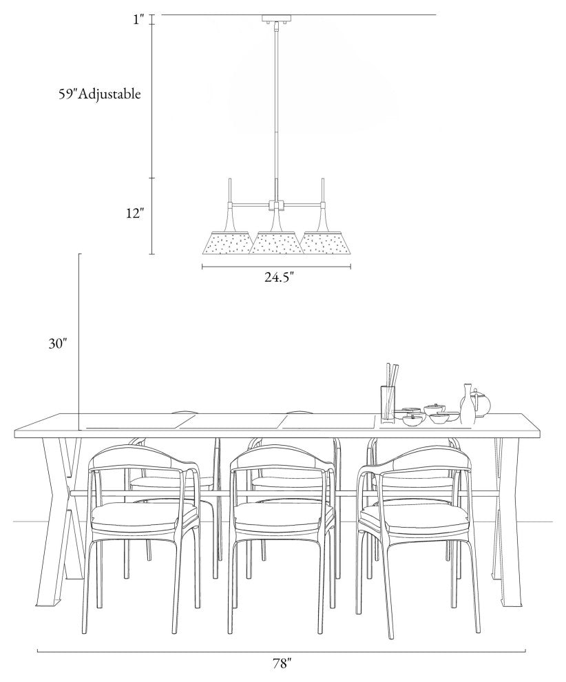 LNC 3-Light Polished Gold with Seedy Glass Linear Modern/Contemporary Chandelier