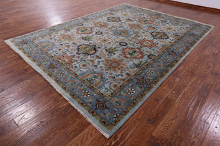 9' 1" X 12' 1" Handmade Persian Fine Serapi Wool Rug - Q11645