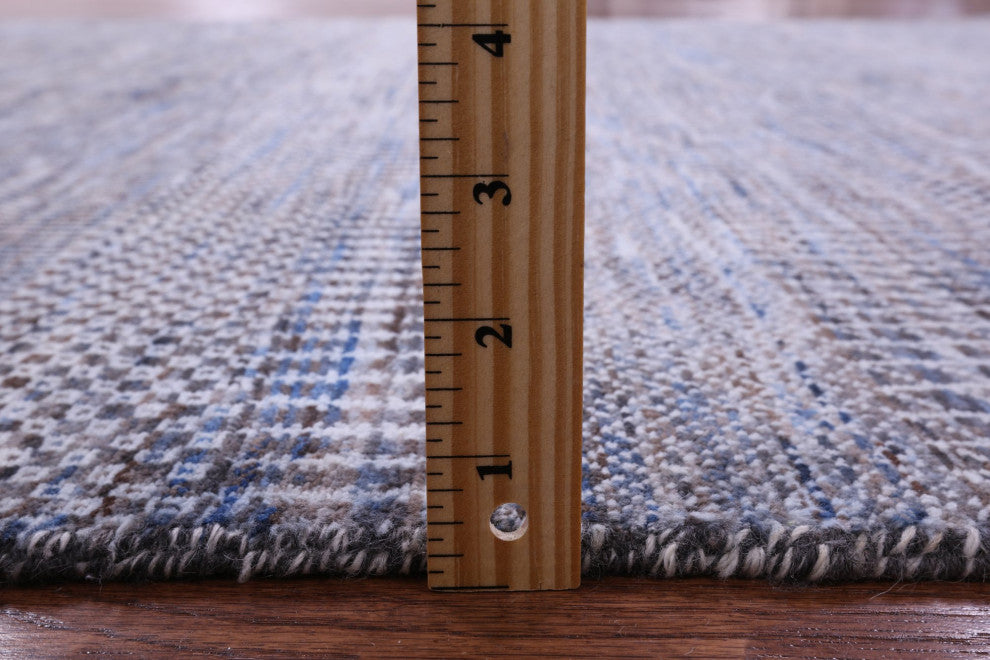 6' 1" X 9' 1" Savannah Grass Handmade Wool and Silk Rug Q11929