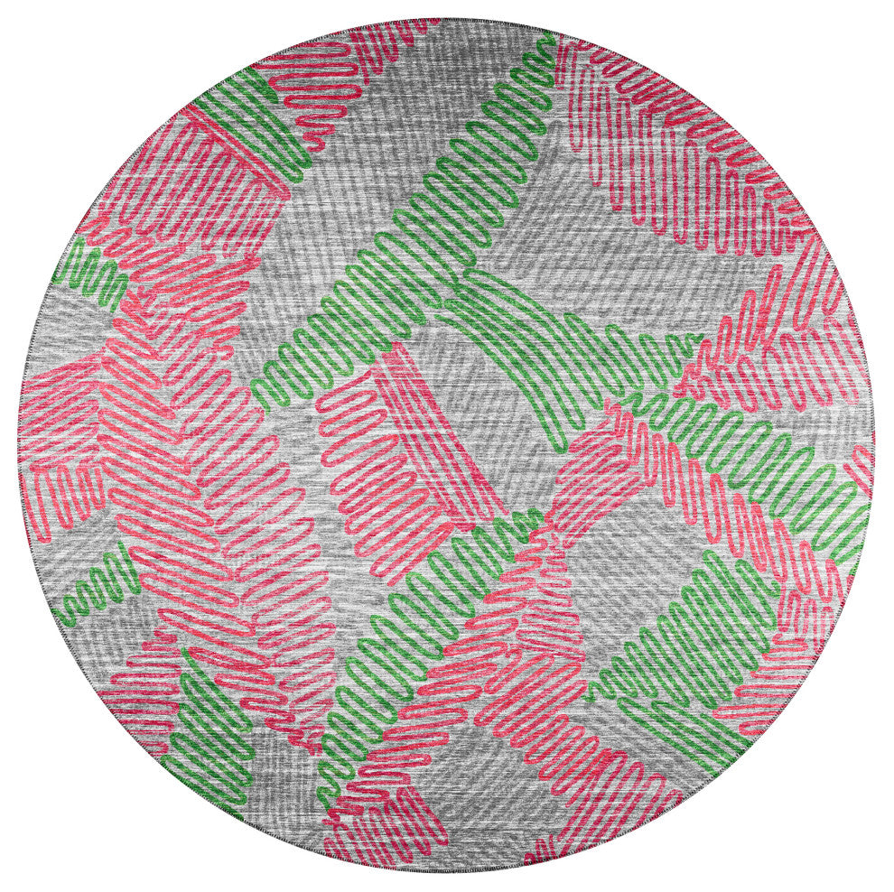 Indoor/Outdoor Sedona SN11 Fruity Machine Washable 10' x 10' Round Rug