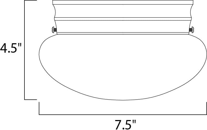 Maxim 5884 Essentials 7"W 1 Light Ceiling Light - Satin Nickel / Frosted Glass