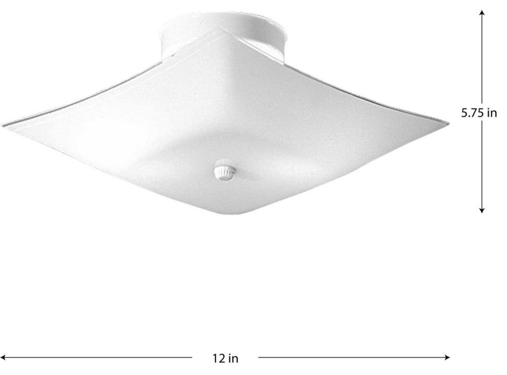 2-Light Close-To-Ceiling, White