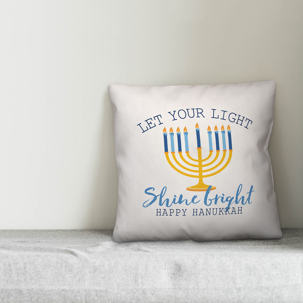 Let Your Light Shine Bright - White 16"x16" Throw Pillow Cover