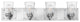 Hinkley Jackson Bath 4-Light Vanity, Polished Nickel
