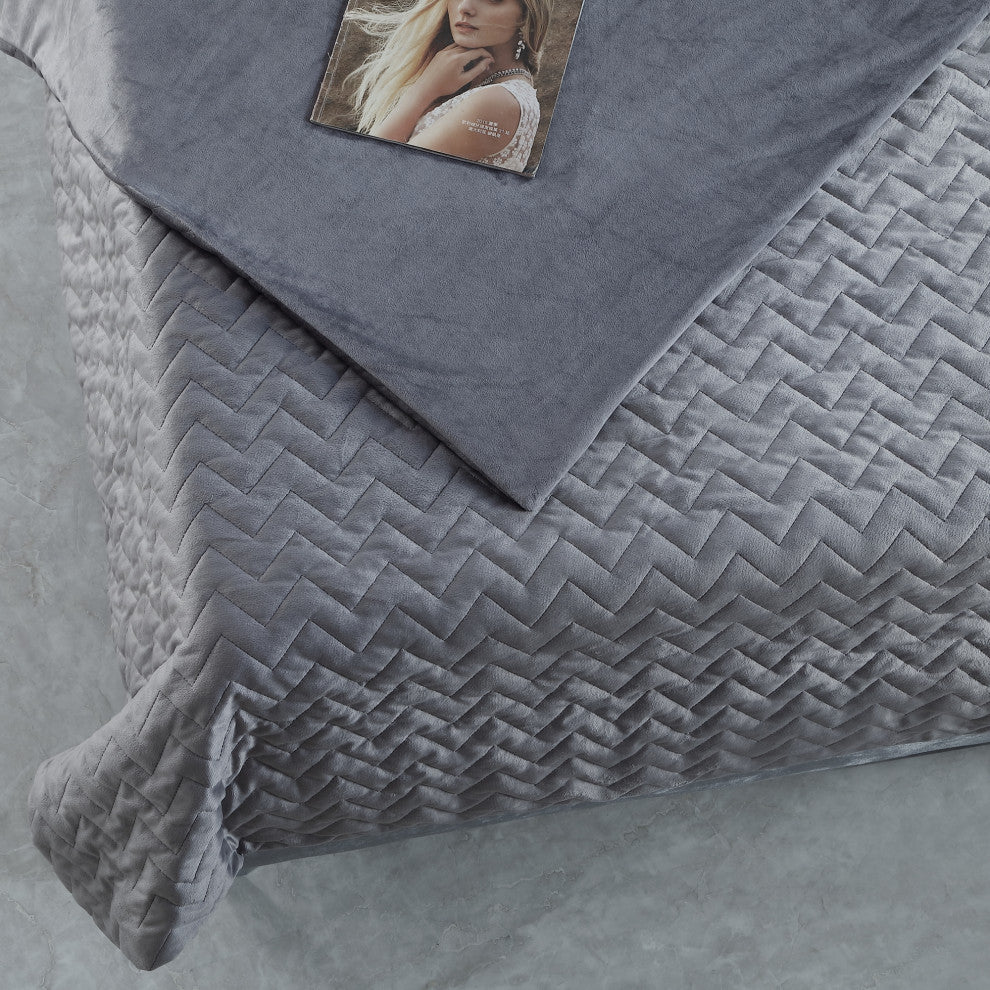 Cozy Tyme Kiyomi Weighted Blanket, Gray, 60"x80", 20LB