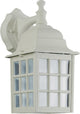 1-Light Cast Lantern Wall Mount, White