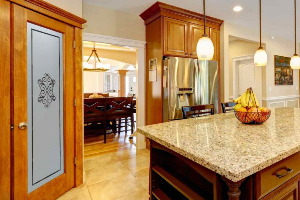 Pantry Door - Granada - Primed - 24" x 84" - Knob on Left - Push Open