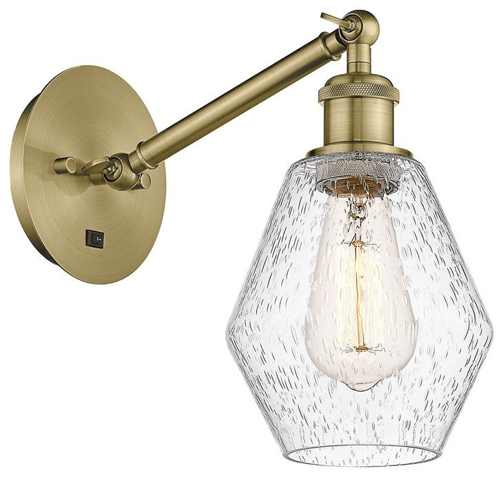 Innovations 317-1W-AB-G654-6-LED 1-Light Sconce, Antique Brass