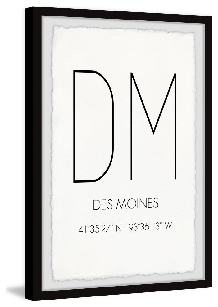 "DM Des Moines" Framed Painting Print, 20x30