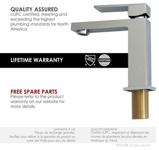 STYLISH Bathroom Faucet Single Handle Polished Chrome Finish, B-112C AVA