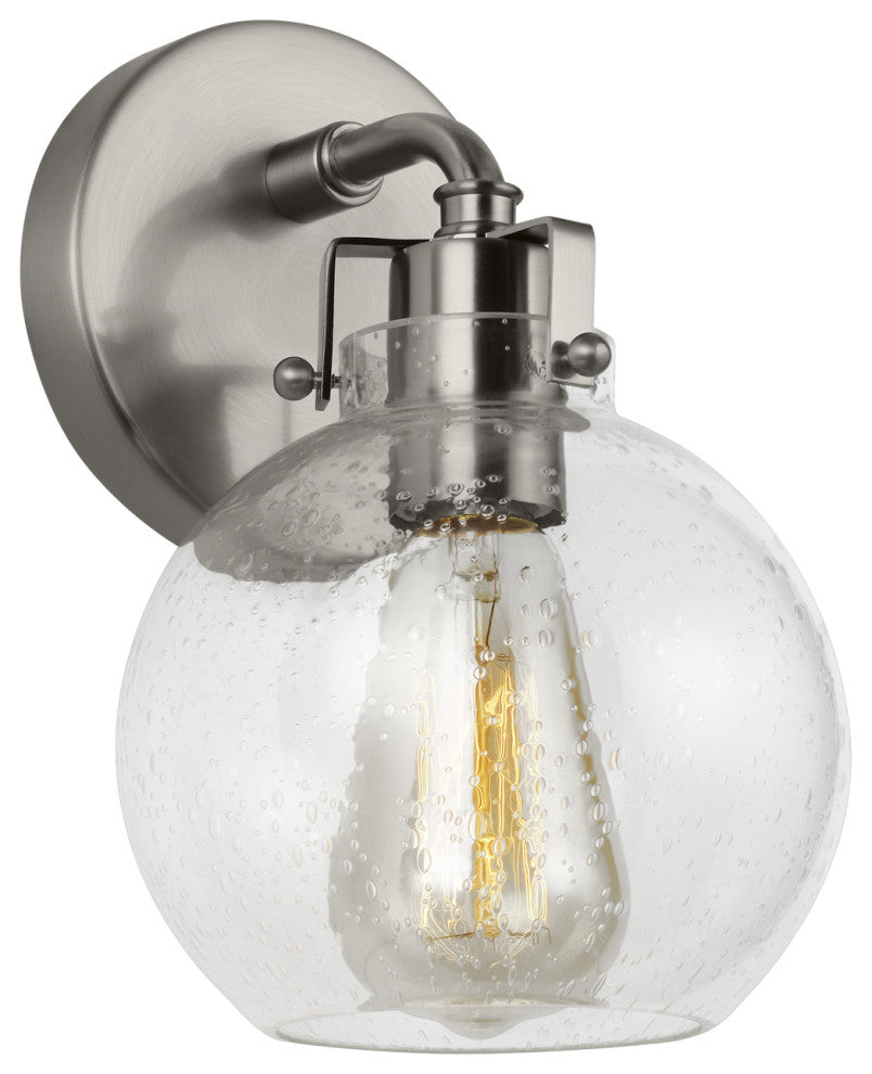 Clara 1-Light Wall Sconce, Satin Nickel