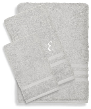 Denzi 3-Piece Towel Set Monogrammed Letter, W