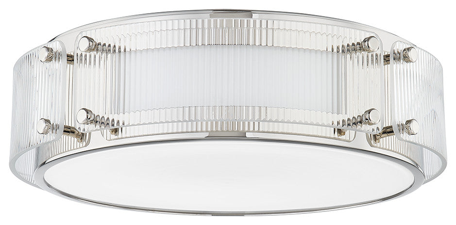 Clifford 1 Light Flush Mount, Polished Nickel