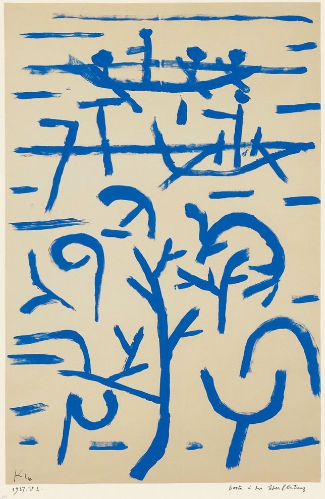 Paul Klee Boats in the Flood, 18"x27" Wall Decal