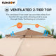 Sunjoy 11 x 11 ft Patio Pop Up Portable Gazebo with Solar LED Lighting