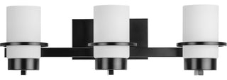 Reiss Collection Three-Light Modern Farmhouse Matte Black Vanity Light