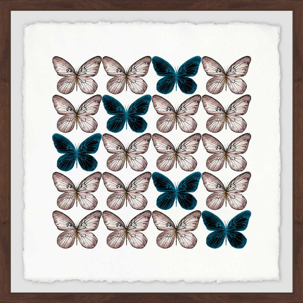 "Butterfly Pattern" Framed Painting Print, 24"x24"