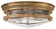 Hinkley Hadley Small Flush Mount, Brushed Bronze With Clear Glass