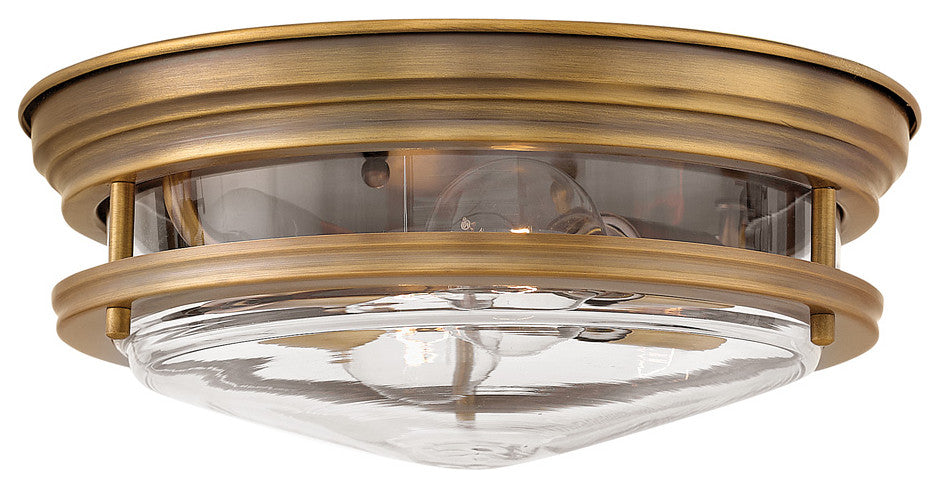 Hinkley Hadley Small Flush Mount, Brushed Bronze With Clear Glass