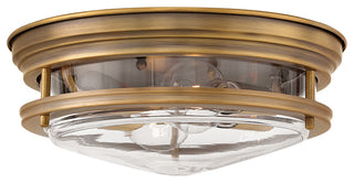 Hinkley Hadley Small Flush Mount, Brushed Bronze With Clear Glass