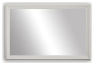 Woodford Framed Wall Mirror, White, 36" X 36"