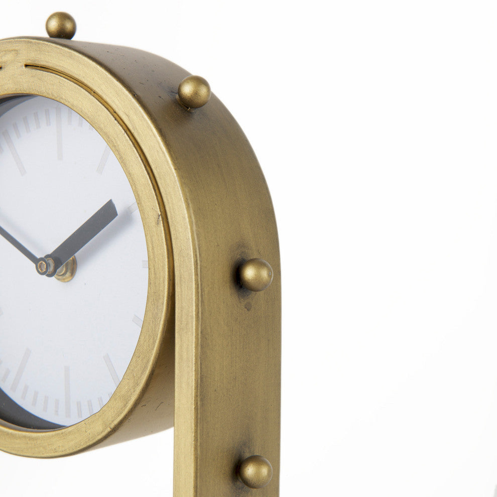 Marian Gold Studded Table Clock