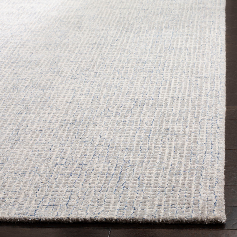 Safavieh Couture Abstract Collection, ABT469 Rug, Silver/Blue, 3'x5'