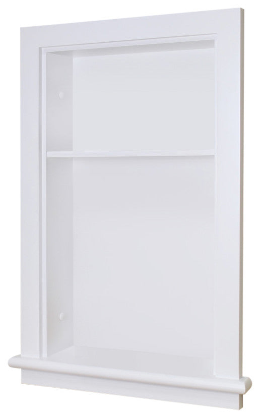 Extra Large/14x24 Aiden Wall Niche by Fox Hollow Furnishings, White Plain Back 1 Shelf