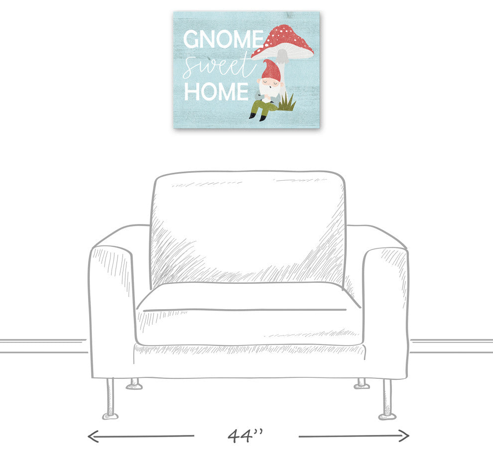 Gnome Sweet Home 4 16x20 Canvas Wall Art