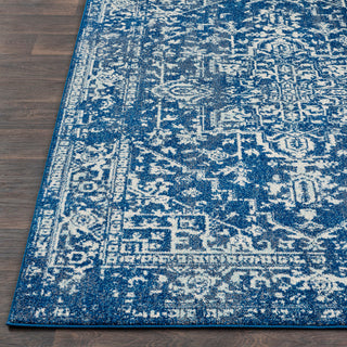 Harput Traditional Dark Blue, Teal Area Rug, 2'7"x7'3"