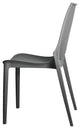 LeisureMod Kent Modern Stackable Outdoor Dining Chair, Gray