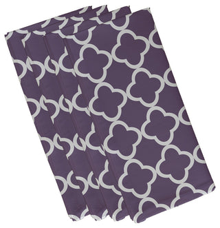 Marrakech Express Geometric Print Napkin, Larkspur, Purple, Set of 4