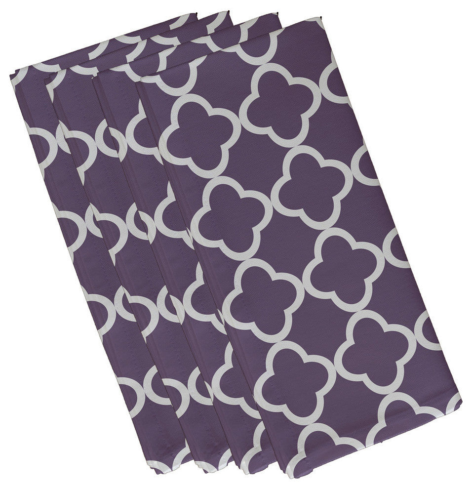 Marrakech Express Geometric Print Napkin, Larkspur, Purple, Set of 4