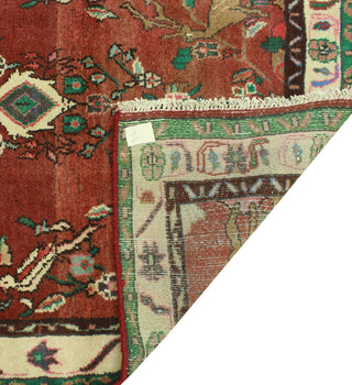Fine Vintage Distressed Melisa Burgundy/Ivory Runner, 3'5 x 7'4