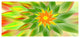 Dancing Green Fractal Flower, Large Floral Canvas Art Print, 60"x28"